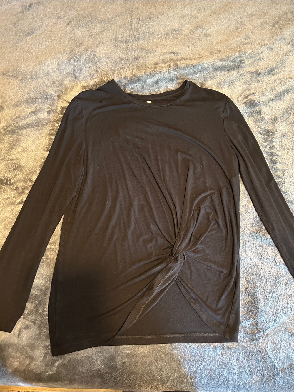 Babaton Black Twist-Knot Long Sleeve Top M